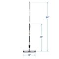 Microfiber Cleaning Kit, 18" Blue/Green Microfiber Head, 35" to 60" Gray Aluminum Handle - Image 3