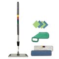 Microfiber Cleaning Kit, 18" Blue/Green Microfiber Head, 35" to 60" Gray Aluminum Handle - Image 5