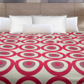 90x96 Queen Aurora 2-Sided Coverlet- Red/Beige - Image 2