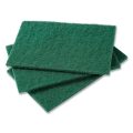 Medium-Duty Scouring Pad, 6 x 9, Green, 10 Pads/Pack, 6 Packs/Carton