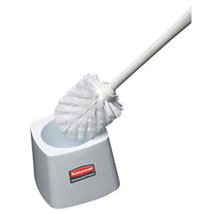 Commercial-Grade Toilet Bowl Brush Holder, White