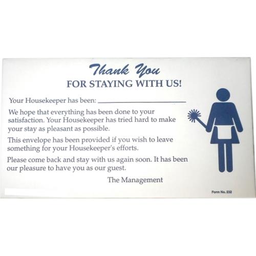 Maid Gratuity Envelope