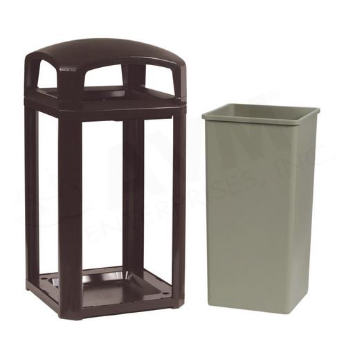 3970-00 Landmark Series Classic Container (35 Gallon) - Dome top (no ash tray) and Rigid Liner