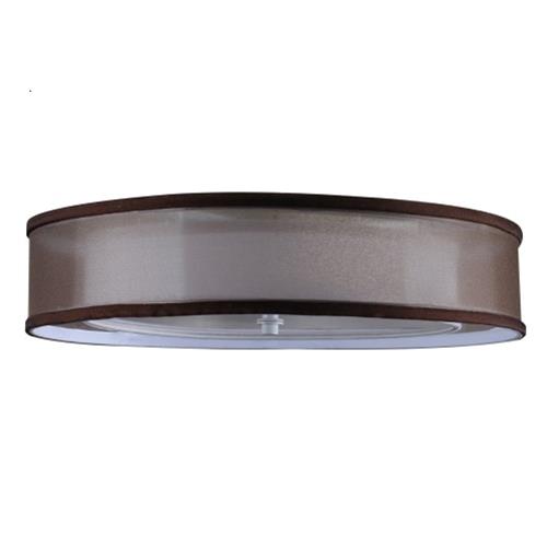 18" TwoTier Round Pendant w/ Bronze Organza Outer Shade