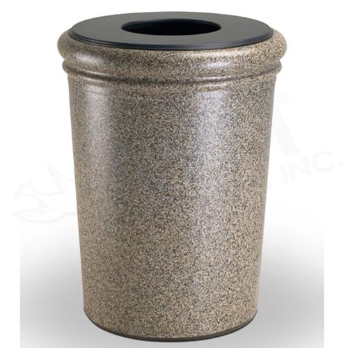 50-Gallon StoneTec® Waste Container - Riverstone
