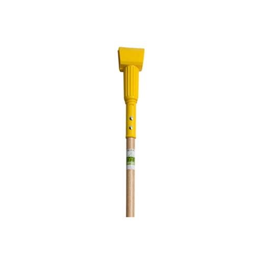 Plastic Yellow Jaws Head Wood Mop Handle