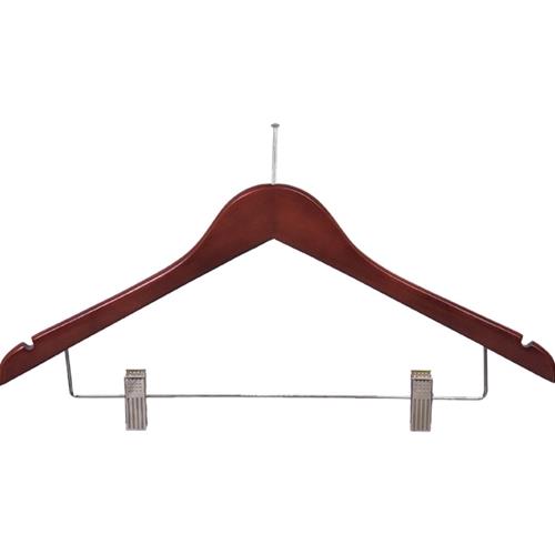 Balltop Womens Wooden Hanger w/ Chrome Hardware - Walnut