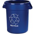 32 Gallon Round Recycle Container - Blue