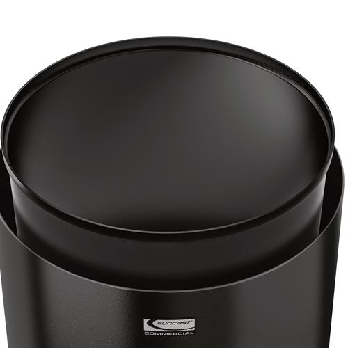 30 Gallon Indoor Decorative Trash Can - Black PC Lid & Base