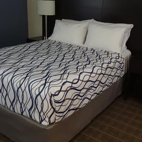 110x96 King "Helix Wavy Stripe" Decorative Top Sheet
