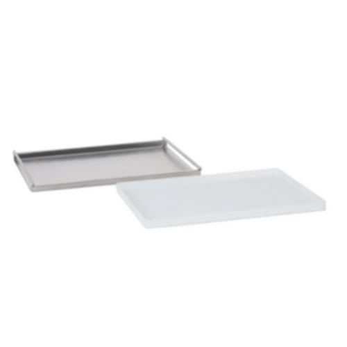 Rectangular Plastic Tray Liner - Brushed Steel Room Collection