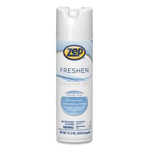 Zep Freshen Disinfectant, Spring Mist, 15.5 oz Aerosol Can