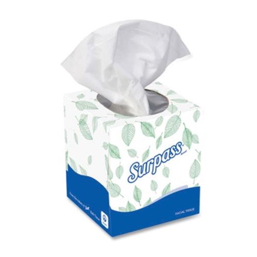 Facial Tissue, 2-Ply, White, Pop-Up Box, 110/Box