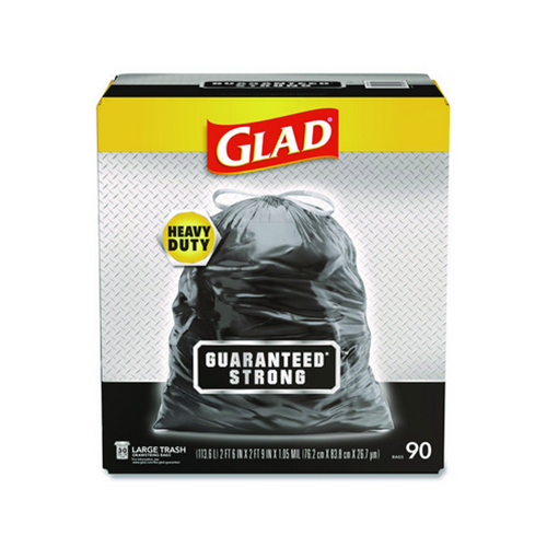 Guaranteed Strong Large Drawstring Trash Bags, Three-Ply, 30 gal