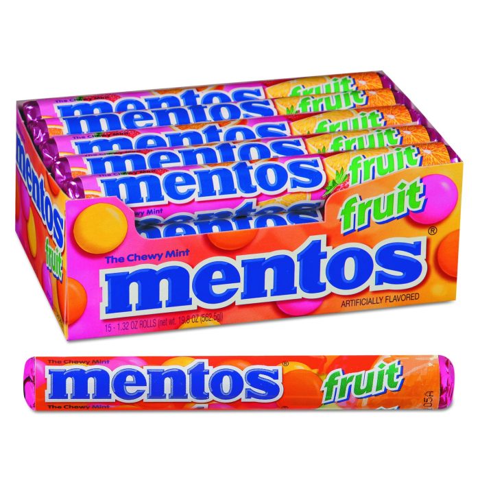 180659 Chewy Mints, 1.32 Oz, Mixed Fruit, 15 Rolls/box - Image 1