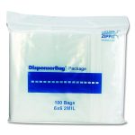 Reloc Zippit Plastic Zipper Bags, 2 mil, 6" x 6", Clear, 1,000/Box