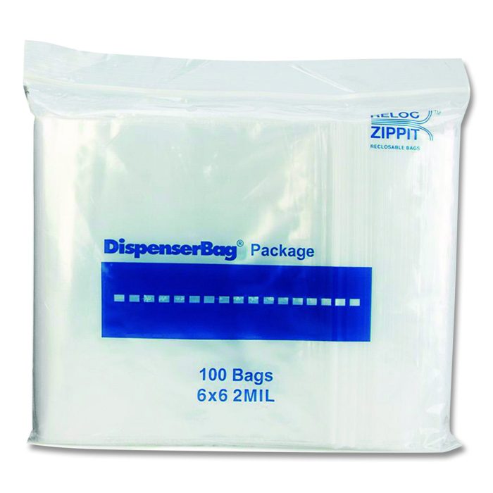 15144453 Reloc Zippit Plastic Zipper Bags, 2 mil, 6" x 6", Clear, 1,000/Box - Image 1