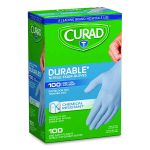 Powder-Free Nitrile Exam Gloves, One Size Fits Most, 3.5 mil Thick, 7.36" Long, Blue, 100/Box