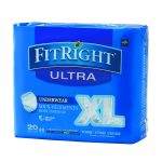 Fitright Ultra Protective Underwear, X-Large, 56" To 68" Waist, 20/pack