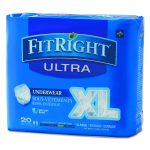 Fitright Ultra Protective Underwear, X-Large, 56" To 68" Waist, 20/pack, 4 Pack/carton