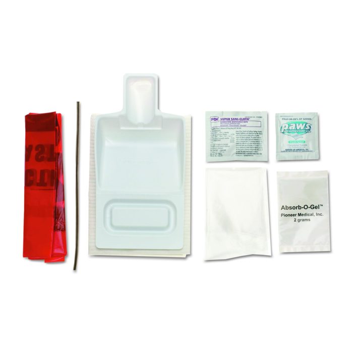 173769 Biohazard Fluid Clean-Up Kit, 10.3 x 1.6 x 10.5, 7 Pieces, Synthetic-Fabric Bag - Image 1