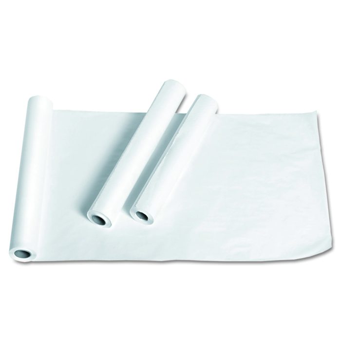 109829 Exam Table Paper, Deluxe Smooth, 18" x 225 ft, White, 12/Carton - Image 1