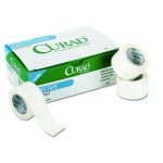 Paper Adhesive Tape, Medium-Duty, 2" x 10 yds, White, 6/Pack
