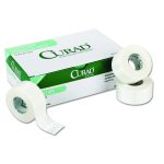 First Aid Cloth Silk Tape, Heavy-Duty, 1" x 10 yds, White, 12/Pack