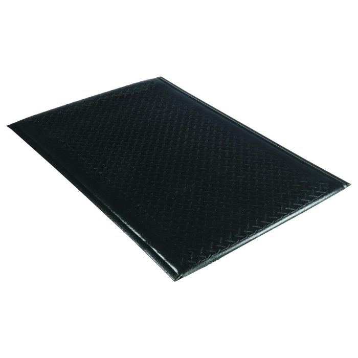 241812 Soft Step Supreme Anti-Fatigue Floor Mat, Rectangular, Black Cross-Hatch Embossed Surface, 24" x 36" - Image 1