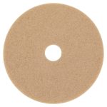 Ultra High-Speed Floor Burnishing Pads 3400, 20" Diameter, Tan, 5/carton