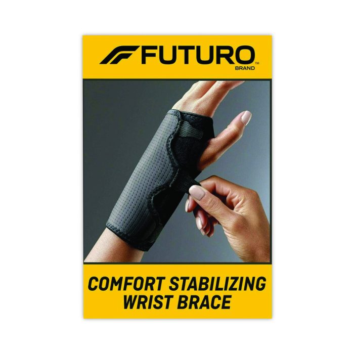 792524 Adjustable Reversible Splint Wrist Brace, Fits Wrists 5.5" to 8.5", Black - Image 1