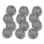 Stainless Steel Scrubber, Silver, 12/carton