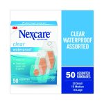 Waterproof, Clear Bandages, Assorted Sizes, 50/box