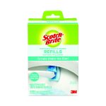 Disposable Toilet Scrubber Refill, Blue/white, 10/pack