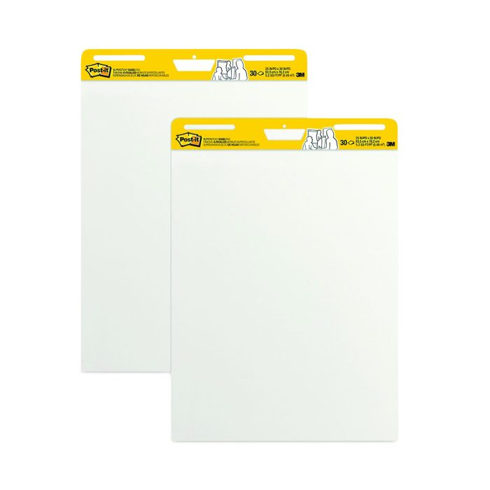 772931 Vertical-Orientation Self-Stick Easel Pads, Unruled, (30) White 25" x 30" Sheets, 2/Carton - Image 1