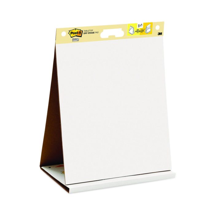 763482 Pad Plus Self-Stick Tabletop Easel Pad with Dry Erase Board, Unruled, (20) White 20 x 23 Sheets - Image 1