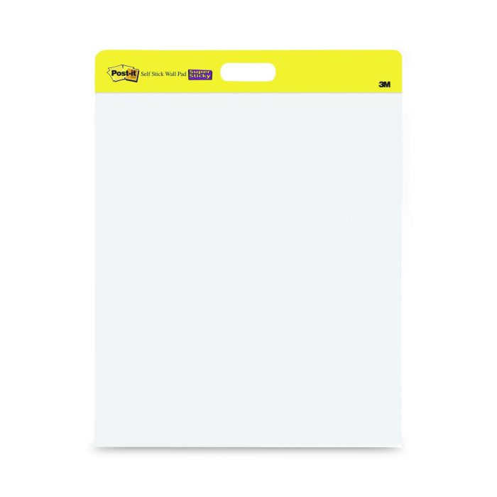 763509 Self-Stick Wall Pad, Unruled, (20) White 20 x 23 Sheets, 4/Carton - Image 1