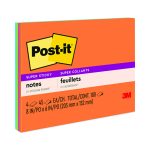 Meeting Notes in Energy Boost Collection Colors, 8" x 6", 45 Sheets/Pad, 4 Pads/Pack