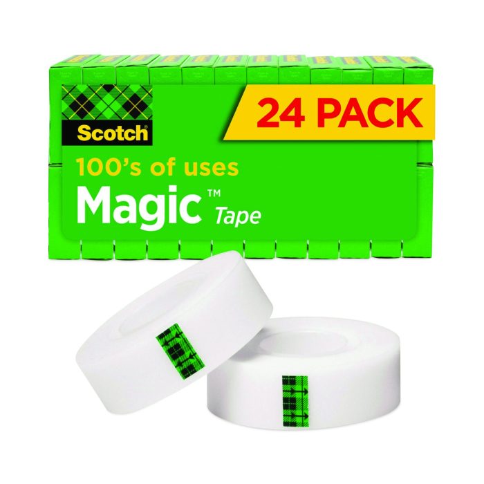 773540 Magic Tape Value Pack, 1" Core, 0.75" X 83.33 Ft, Clear, 24/pack - Image 1