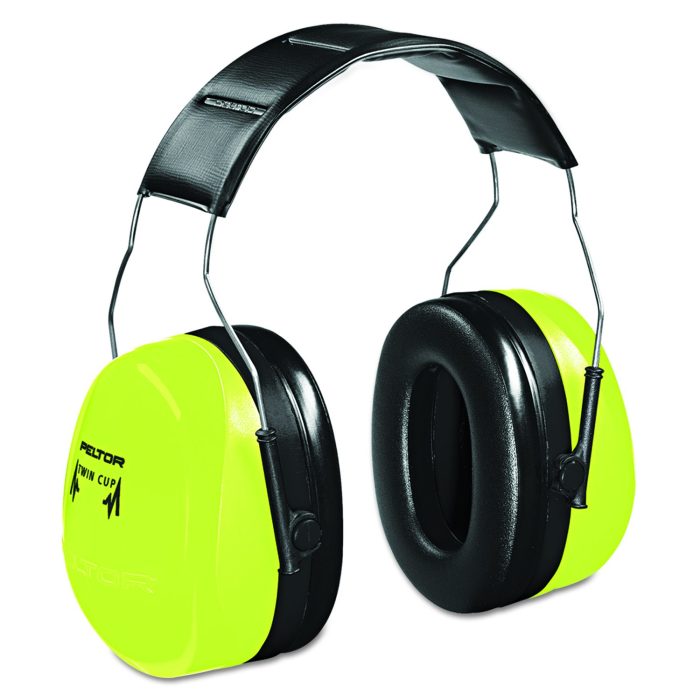 143359 Optime 105 Earmuffs, 30 dB NRR, Hi-Viz Green - Image 1