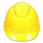 SecureFit H-700 Series Hard Hat with UVicator, Vented, Front Brim, 4-Point Pressure Diffusion, One Size Fits Most, Yellow