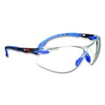 Solus 1000 Series Safety Glasses, Frameless, Blue Arms, Clear Single Lens
