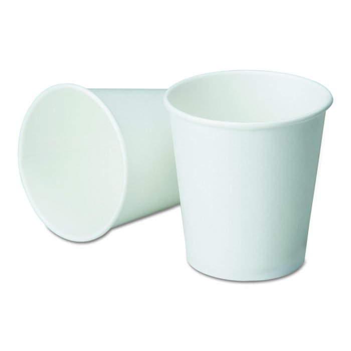 301970 7530006414517, SKILCRAFT Hot Beverage Cups, 12 oz, Paper, White with Logo, 1,000/Box - Image 1