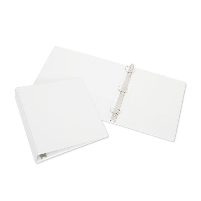 608745 7510012038814, SKILCRAFT Round Ring View Binder, 3 Rings, 2" Capacity, 11 x 8.5, White - Image 1