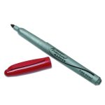 7520015114324, SKILCRAFT Fine Point Permanent Marker, Fine Bullet Tip, Red, Dozen