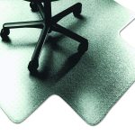 7220015772529, SKILCRAFT PVC Chair Mats for Low to Medium Pile Carpeted Floors, Rectangular with Lip, 53" x 45", Clear