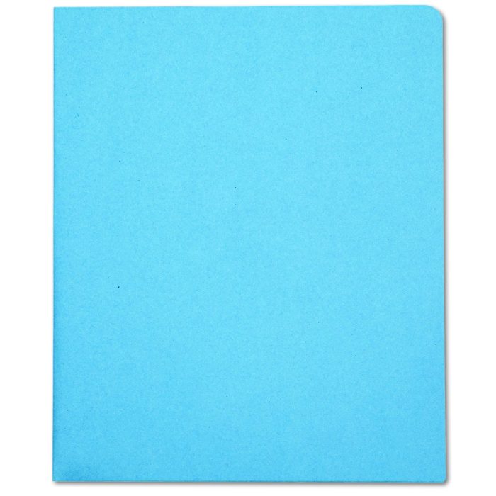 70559 7510005842490, SKILCRAFT Double Pocket Portfolio, Accommodates (75) 11 x 8.5 Sheets, Light Blue, 25/Box - Image 1