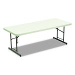 7110016716416, SKILCRAFT Blow Molded Folding Tables, Rectangular, 72w x 30d x 35h, Platinum