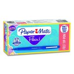 Point Guard Flair Felt Tip Porous Point Pen, Stick, Medium 0.7 Mm, Blue Ink, Blue Barrel, Dozen
