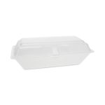 Foam Hinged Lid Containers, Single Tab Lock Hoagie, 9.8 x 5 x 3.3, White, 560/Carton